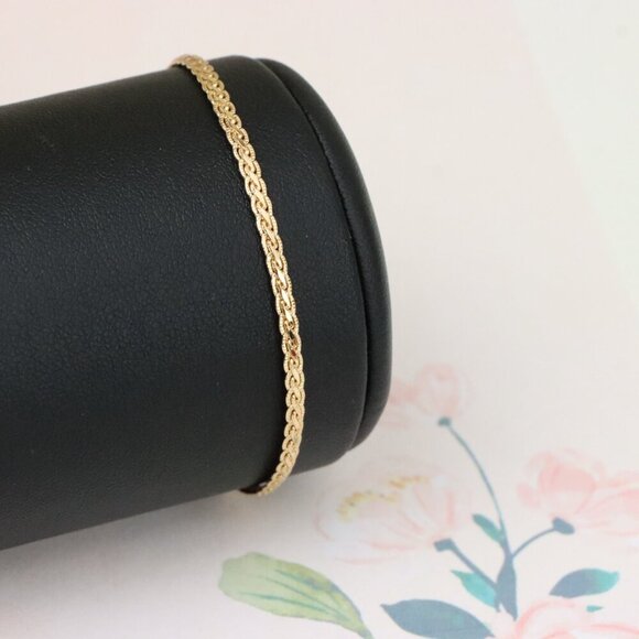 "Minimal Chain Rose Gold Bracelet in High Polish Finish, XPBL1085 - Picture 9 of 13